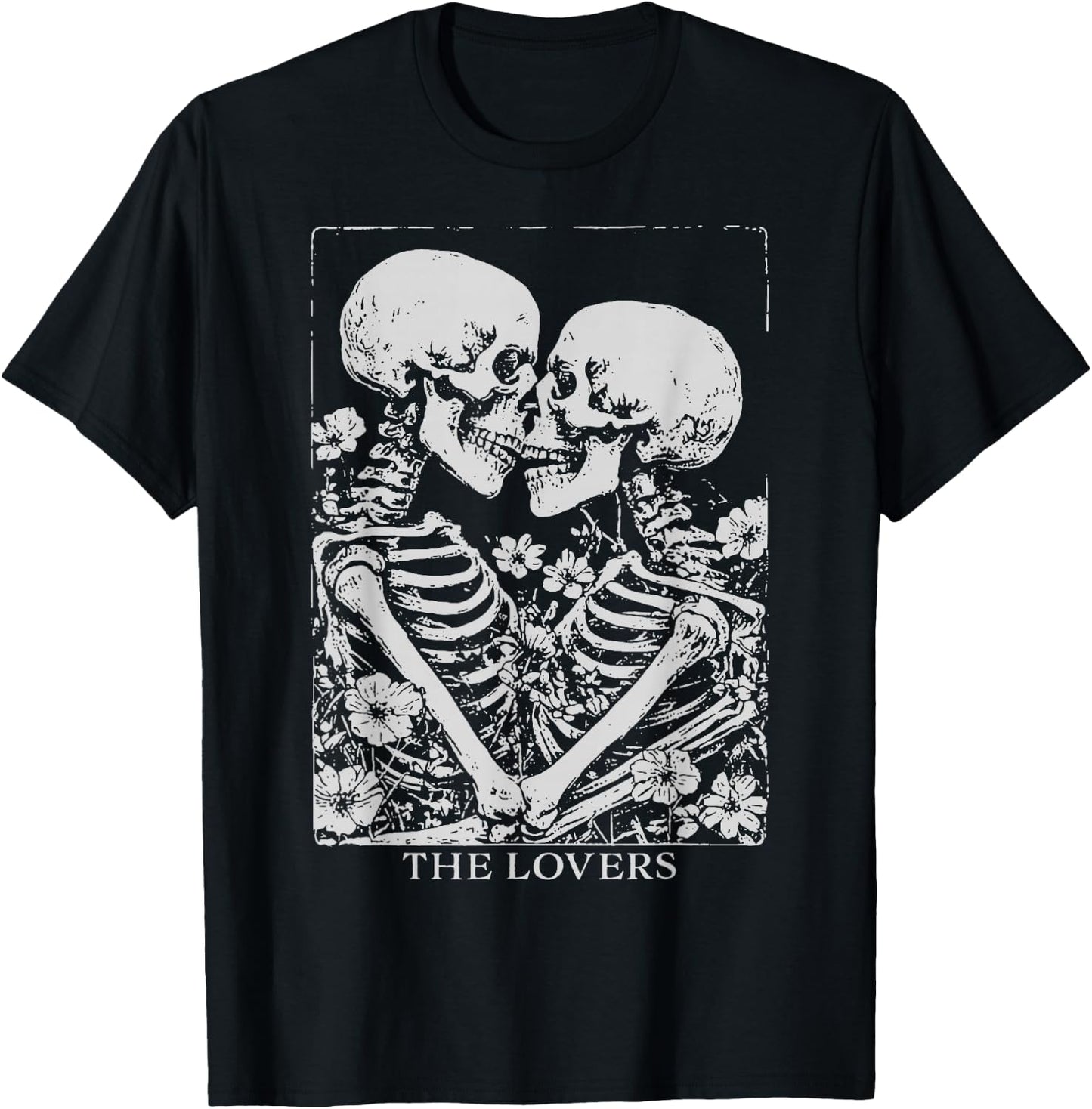 The Lovers Tarot Gothic Occult Pastel Goth Creepy Cute T-Shirt - T-Shirt | Black
