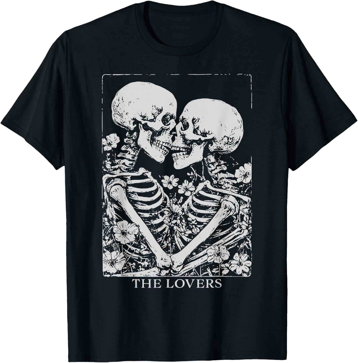 The Lovers Tarot Gothic Occult Pastel Goth Creepy Cute T-Shirt - T-Shirt | Black