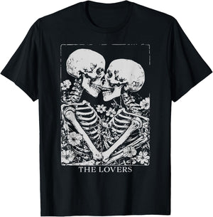 The Lovers Tarot Gothic Occult Pastel Goth Creepy Cute T-Shirt - T-Shirt | Black
