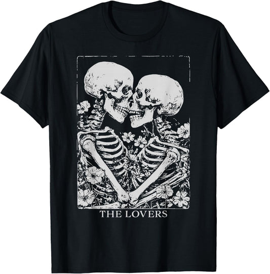 The Lovers Tarot Gothic Occult Pastel Goth Creepy Cute T-Shirt - T-Shirt | Black