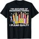 Funny I'm Accused Of Hoarding Fabric Apparel I Plead Quilty - -Adult, Black, Small, Short Sleeve, Modern, Classic Fit, Cotton Blend, , Pull On, 1 Count, Letter Print T-Shirt - T-Shirt | Black