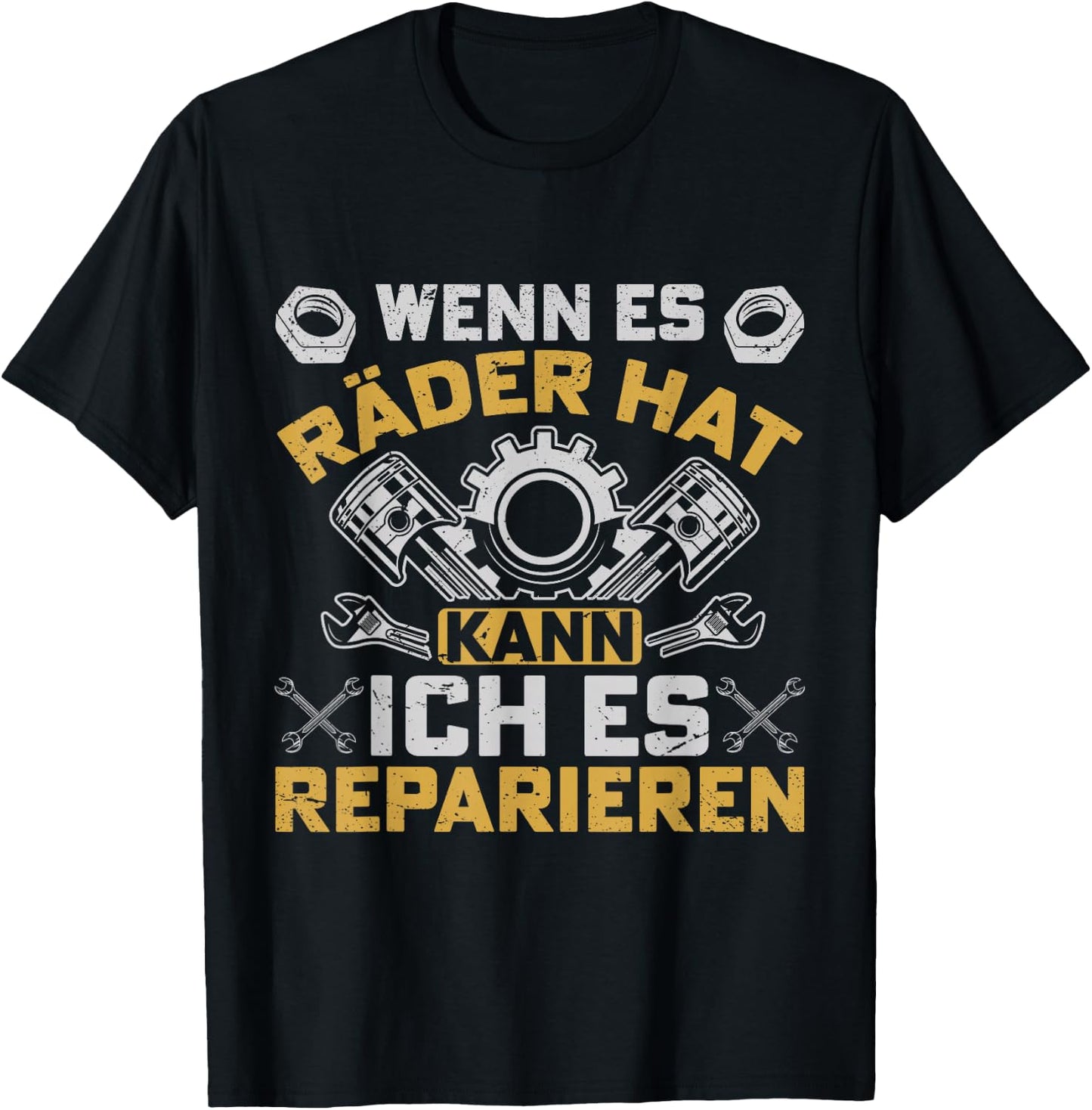 with German Text "Werkstatt KFZ Mechanik T-Shirt - T-Shirt | Black