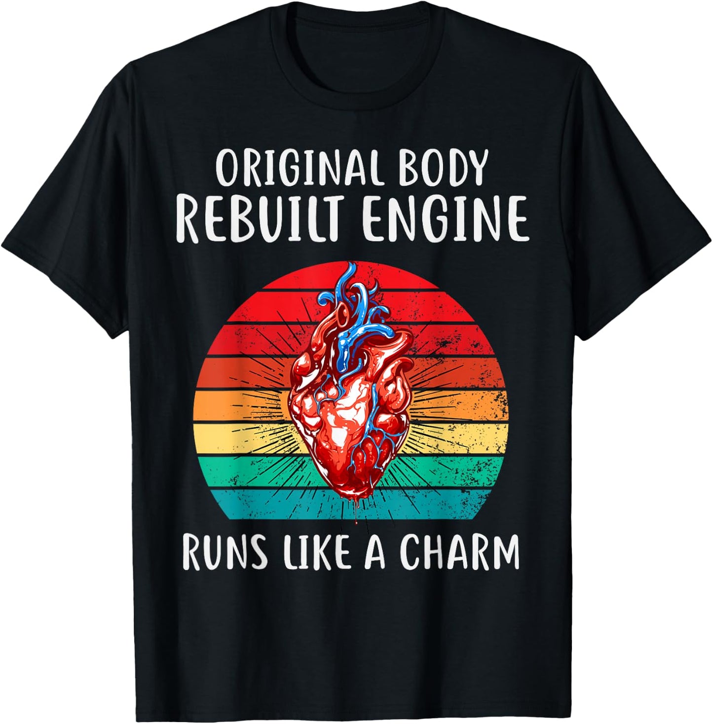 Bypass Get Well Open Heart Surgery Recovery Men Women T-Shirt - T-Shirt | Black