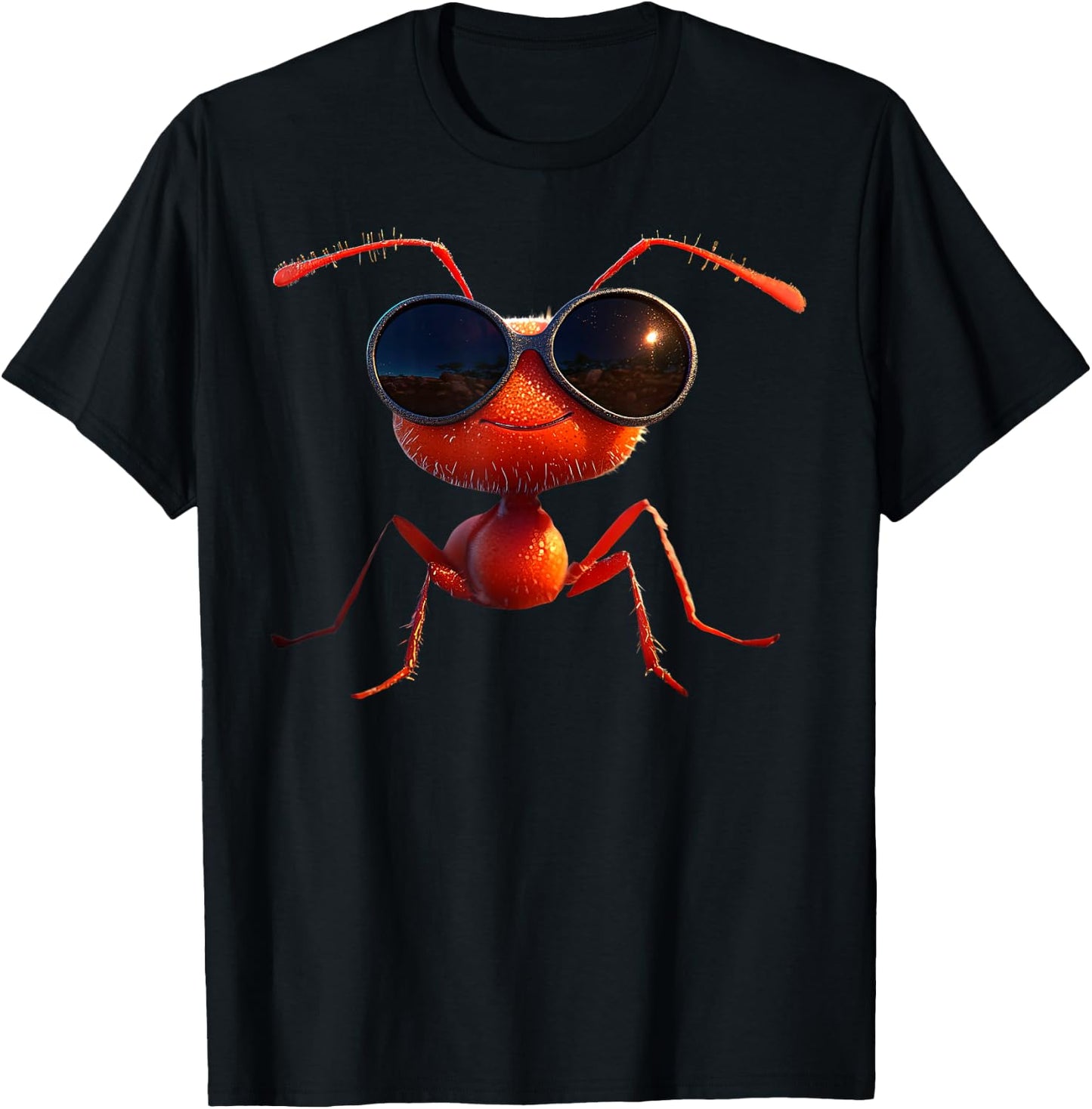 Ant Forest Ant Fire Ant Insect Small Cute Ants , black, S T-Shirt - T-Shirt | Black