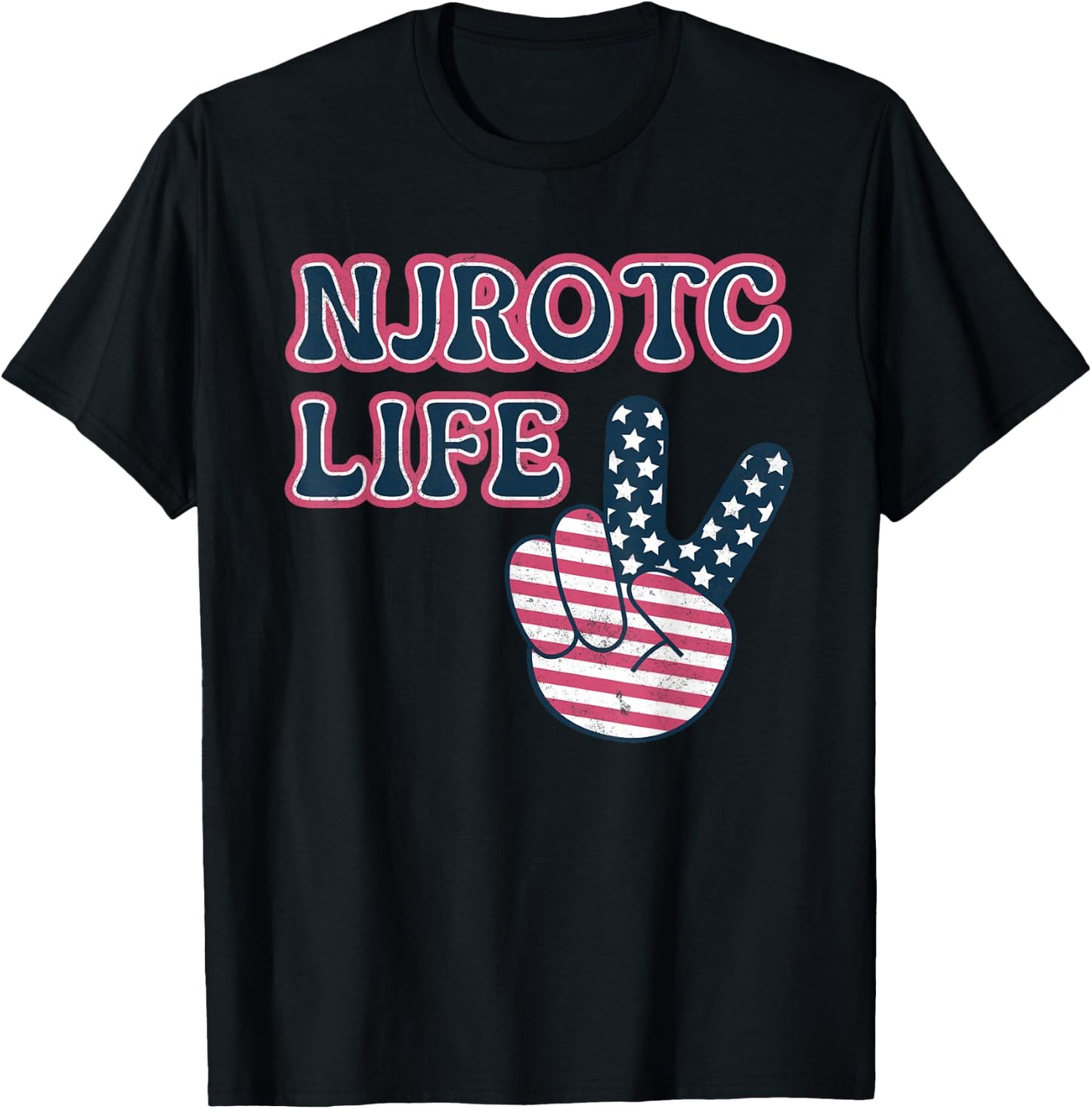 NJROTC Life Patriotic Navy JROTC Cadet US Naval Junior ROTC T-Shirt - T-Shirt | Black