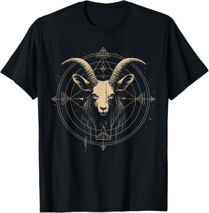 Goat Baphomet Satanic Goat Satanist Witchcraft Occult T-Shirt - T-Shirt | Black