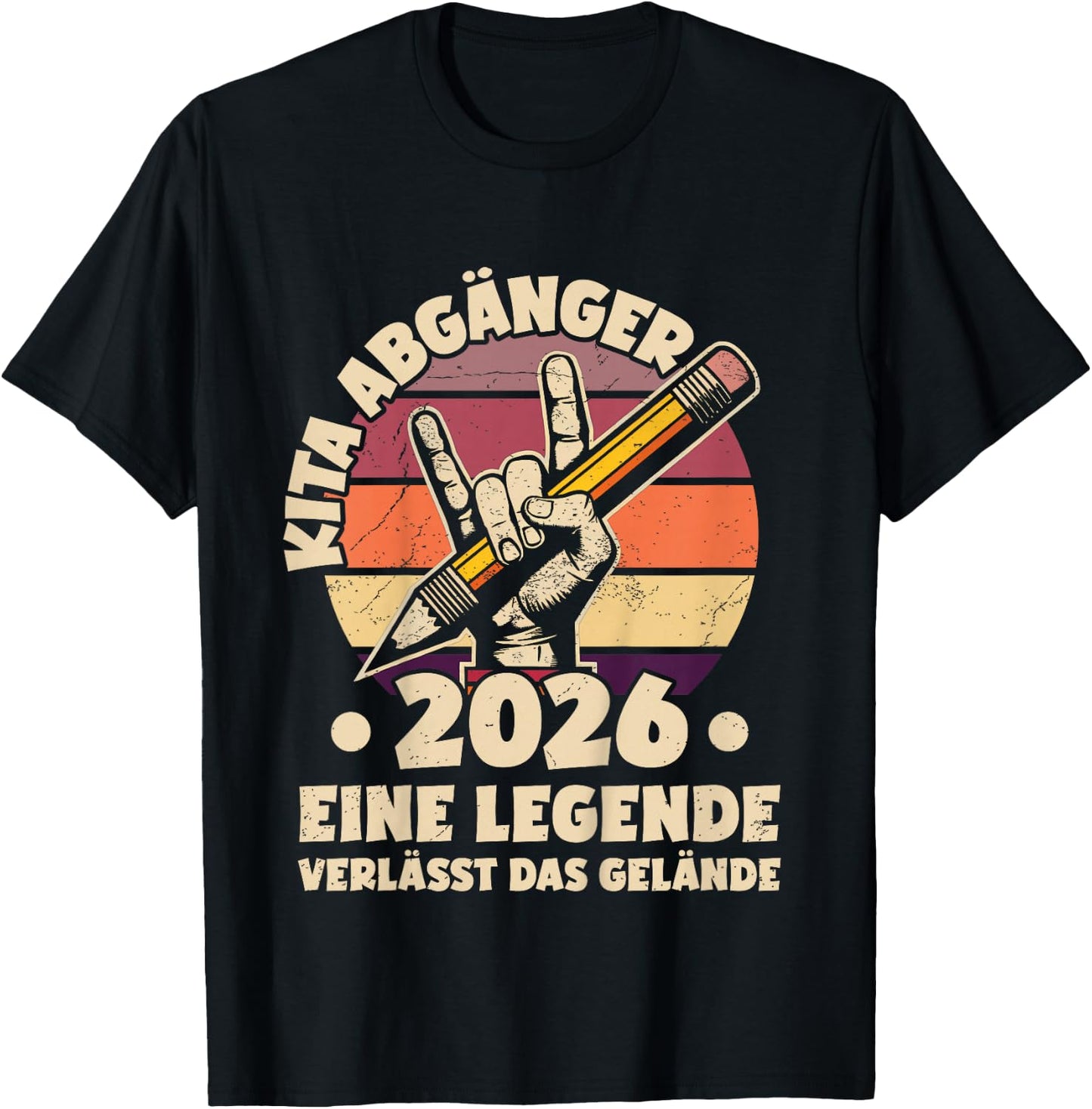 Kinder KITA Abgänger 2026 | Eine Legende verlässt das Gelände T-Shirt - T-Shirt | Black
