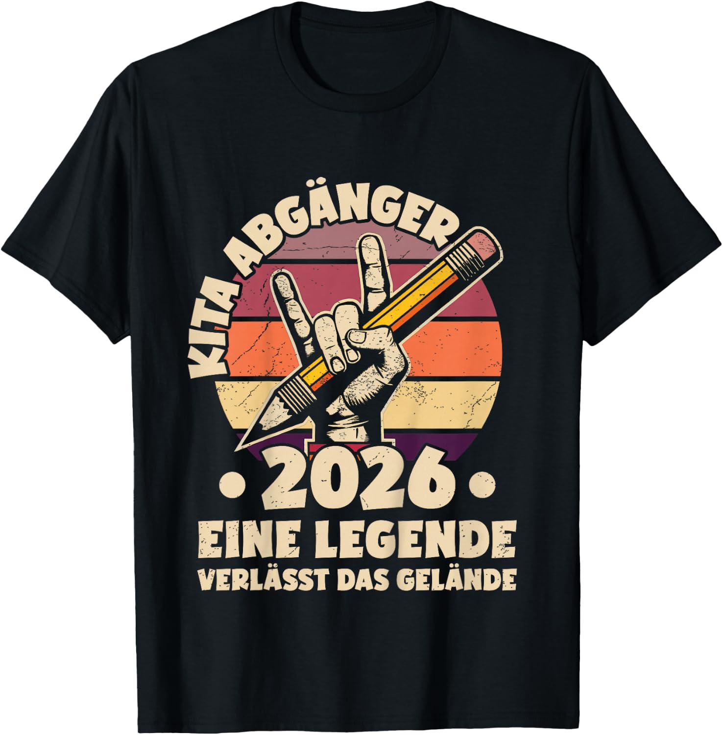 Kinder KITA Abgänger 2026 | Eine Legende verlässt das Gelände T-Shirt - T-Shirt | Black