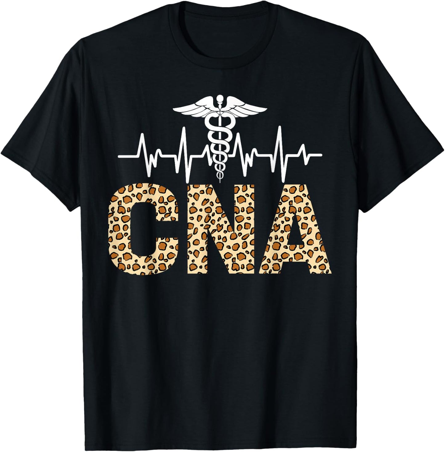 CNA Leopard Cheetah Pattern T-Shirt - T-Shirt | Black