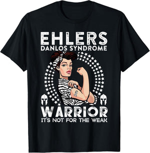 EDS Awareness Warrior Zebra Gift Ehlers Danlos Syndrome T-Shirt - T-Shirt | Black