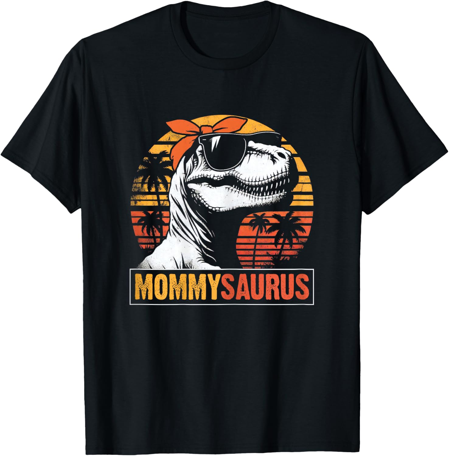 Mommysaurus Funny T rex Dinosaur Mommy Vintage Mothers Day T-Shirt - T-Shirt | Black