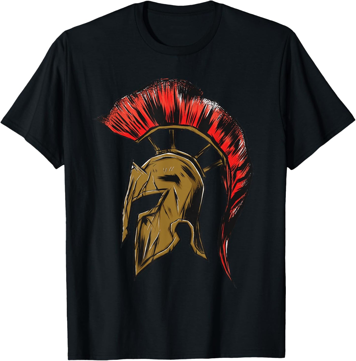 Sparta Shirt Helm Spartanischer Leonidas & Spartacus Sparta T-Shirt - T-Shirt | Black