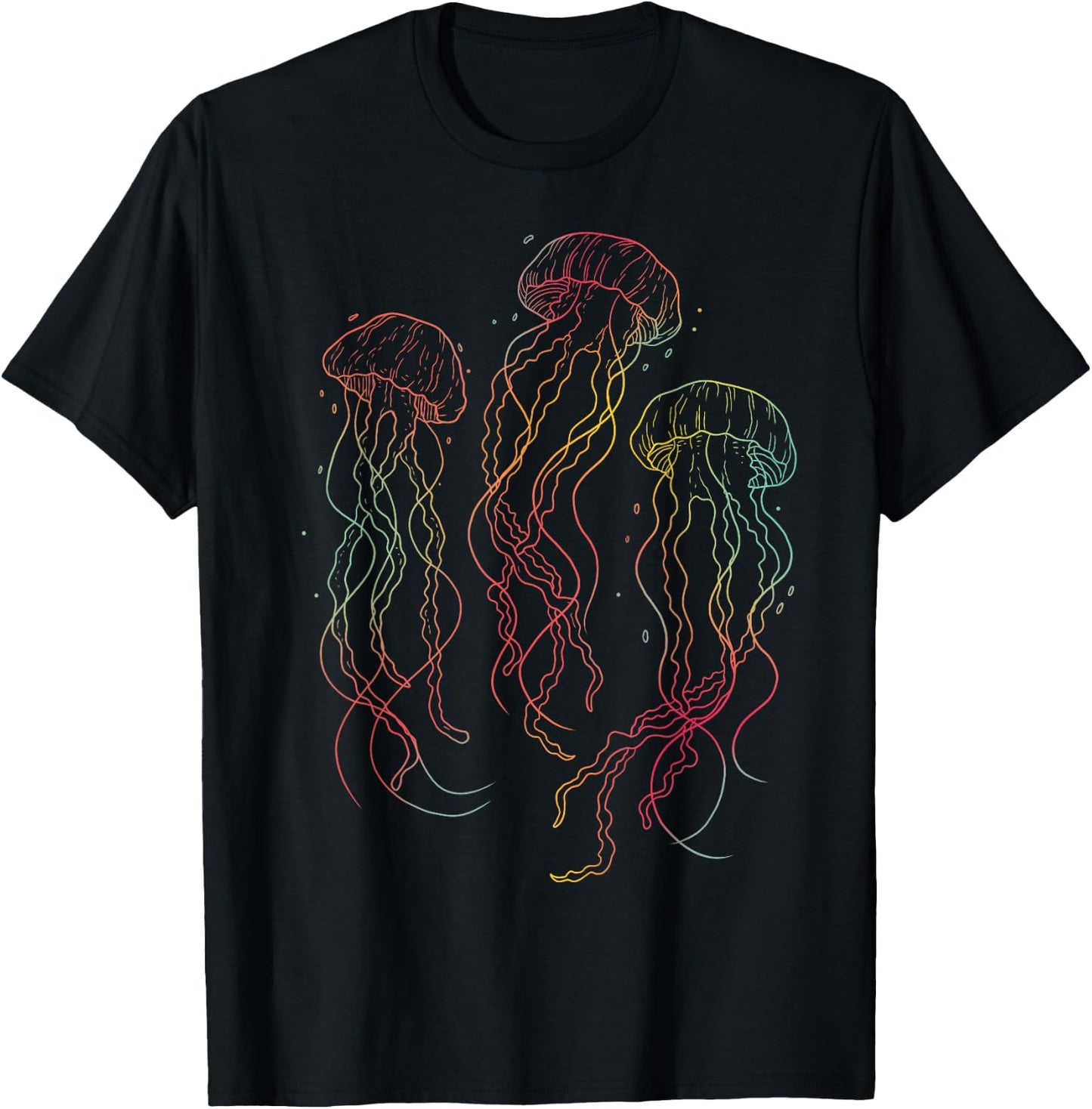 Cute Jellyfish Sea Animal Ocean Marine Life Biologist T-Shirt - T-Shirt | Black