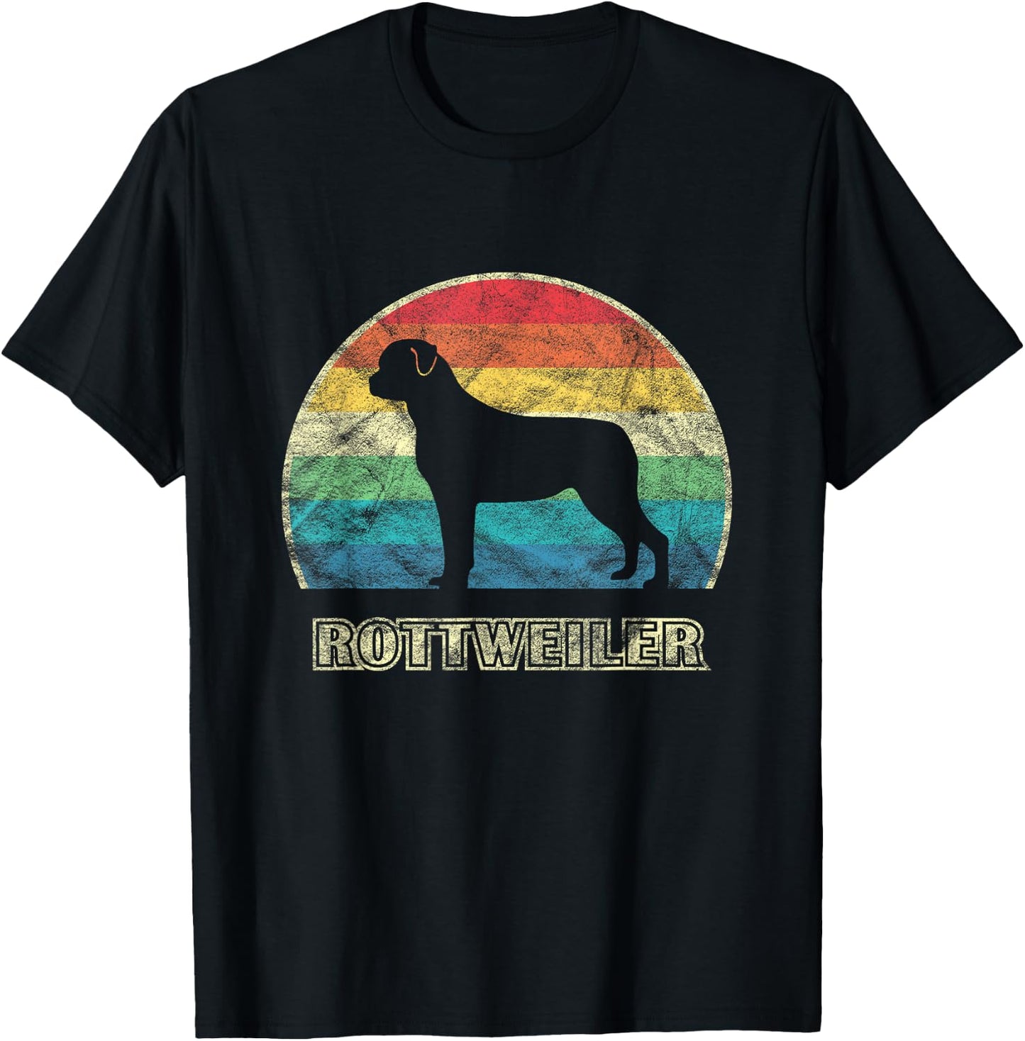 Rottweiler Vintage Style Dog Women Kids T-Shirt - T-Shirt | Black