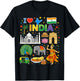 I Love India Reise-Souvenir Indianer T-Shirt - T-Shirt | Black