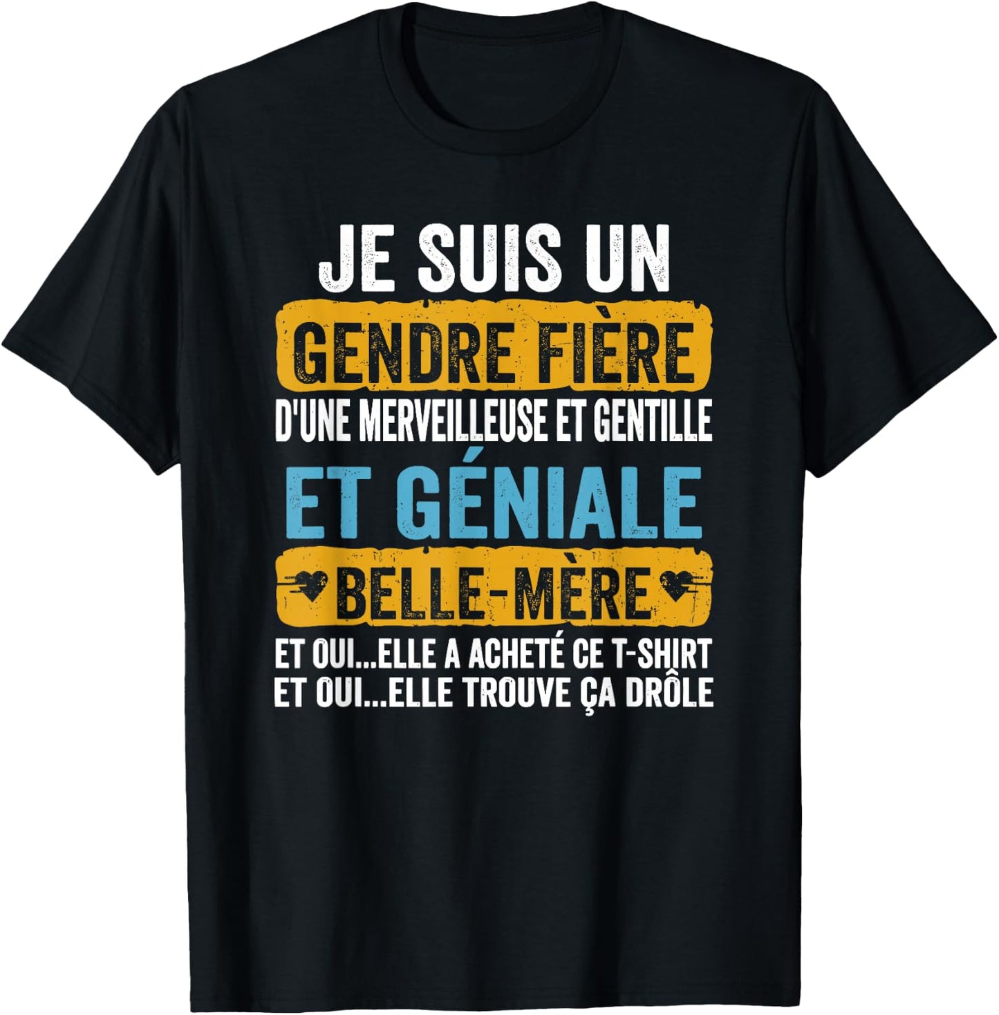 I am a proud son-in-law of a wonderful and kind and , Black, S T-Shirt - T-Shirt | Black