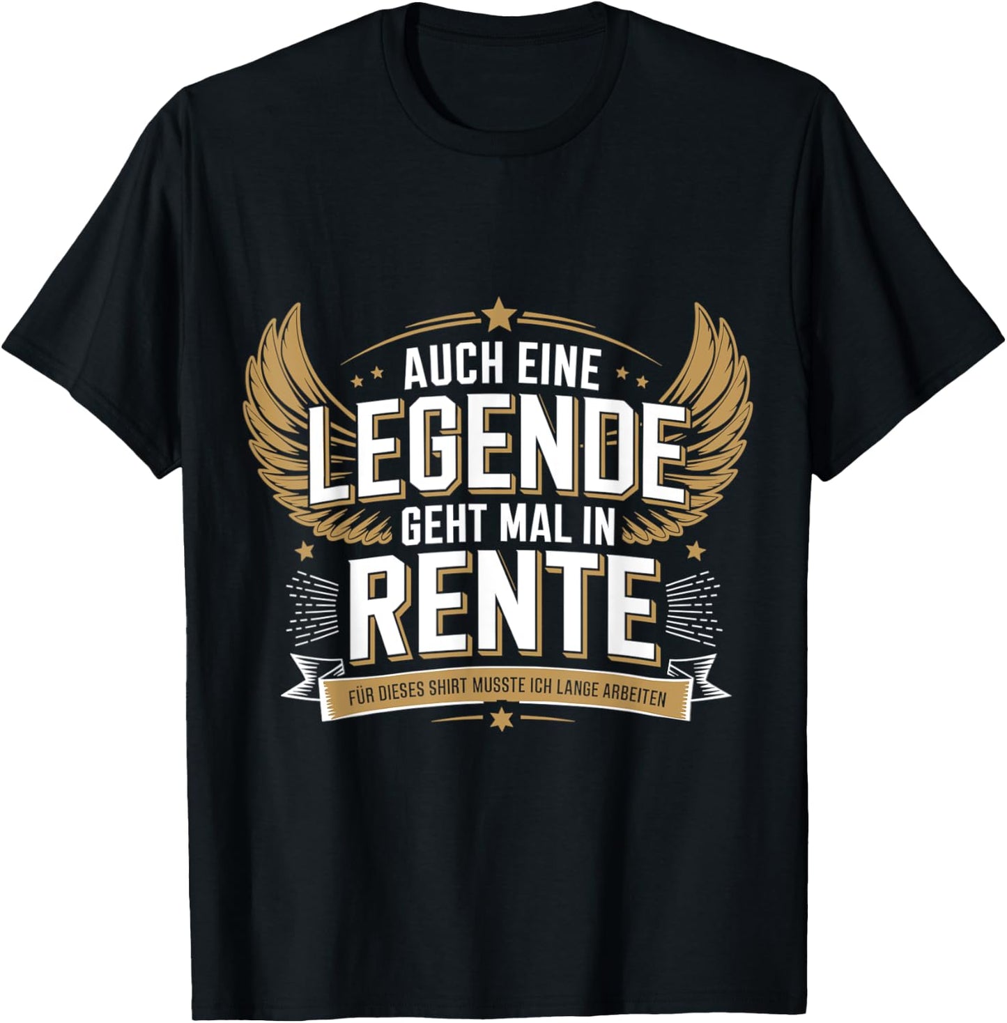 Auch Eine Legende Geht Mal In Rente T-Shirt - T-Shirt | Black