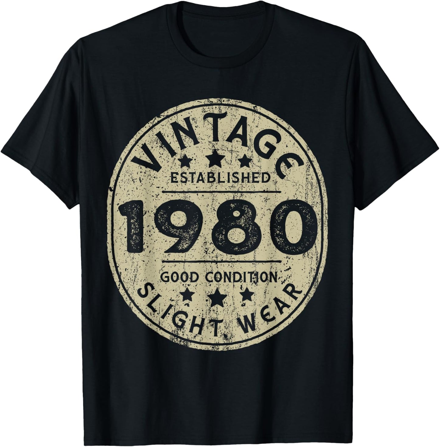 Vintage established 1980 43rd Birthday Party Retro Men T-Shirt - T-Shirt | Black