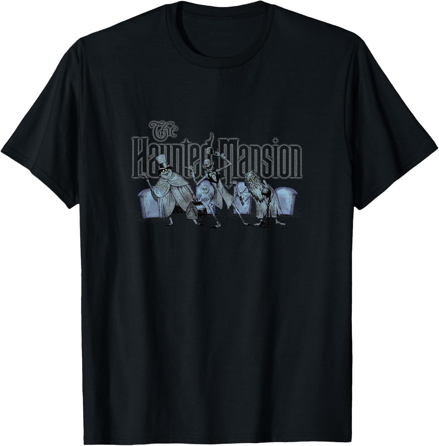 The Haunted Mansion Hitchhiking Ghosts Graveyard Shot T-Shirt - T-Shirt | Black