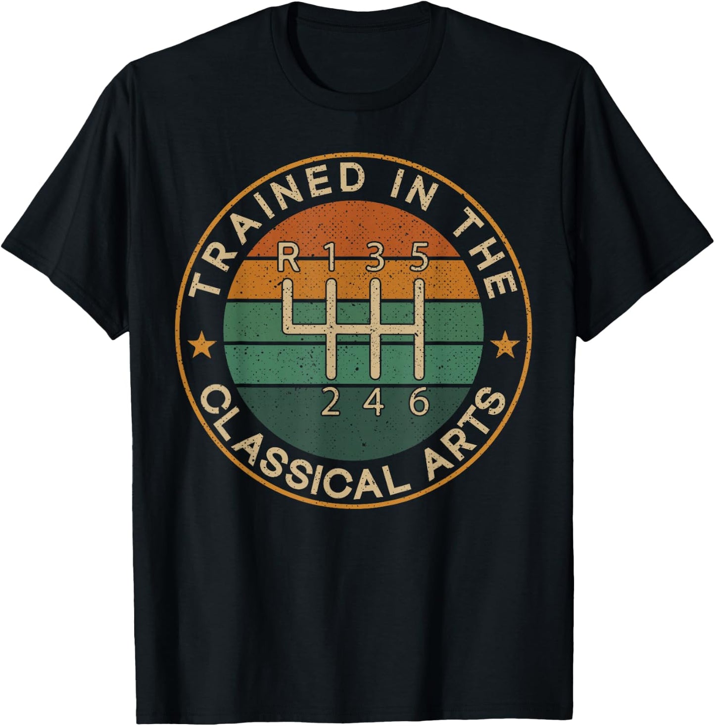 Trained in the Classical Arts Speed Manual Transmission T-Shirt - T-Shirt | Black