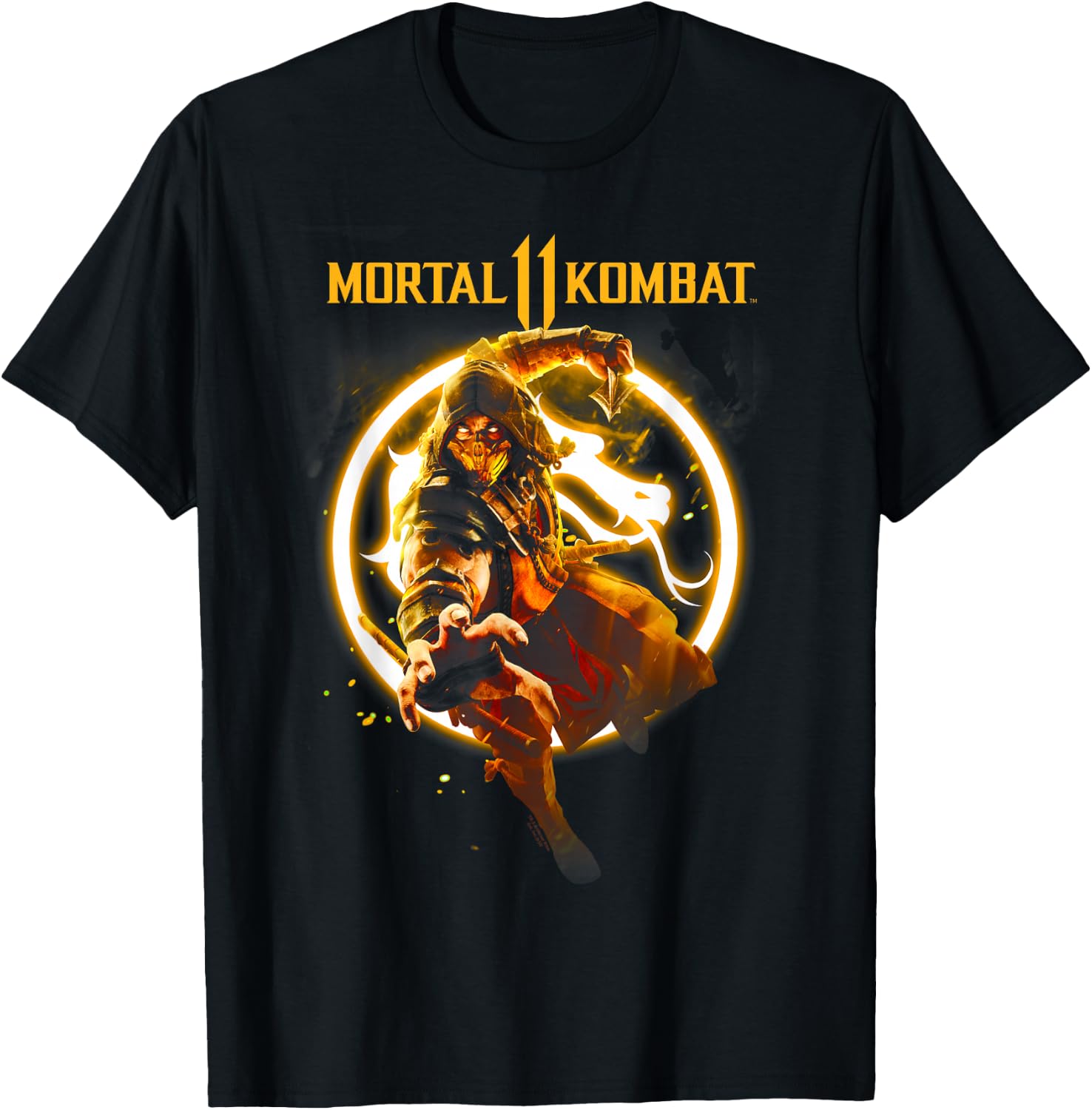 Mortal Kombat 11 Scorpion Flames T-Shirt - T-Shirt | Black