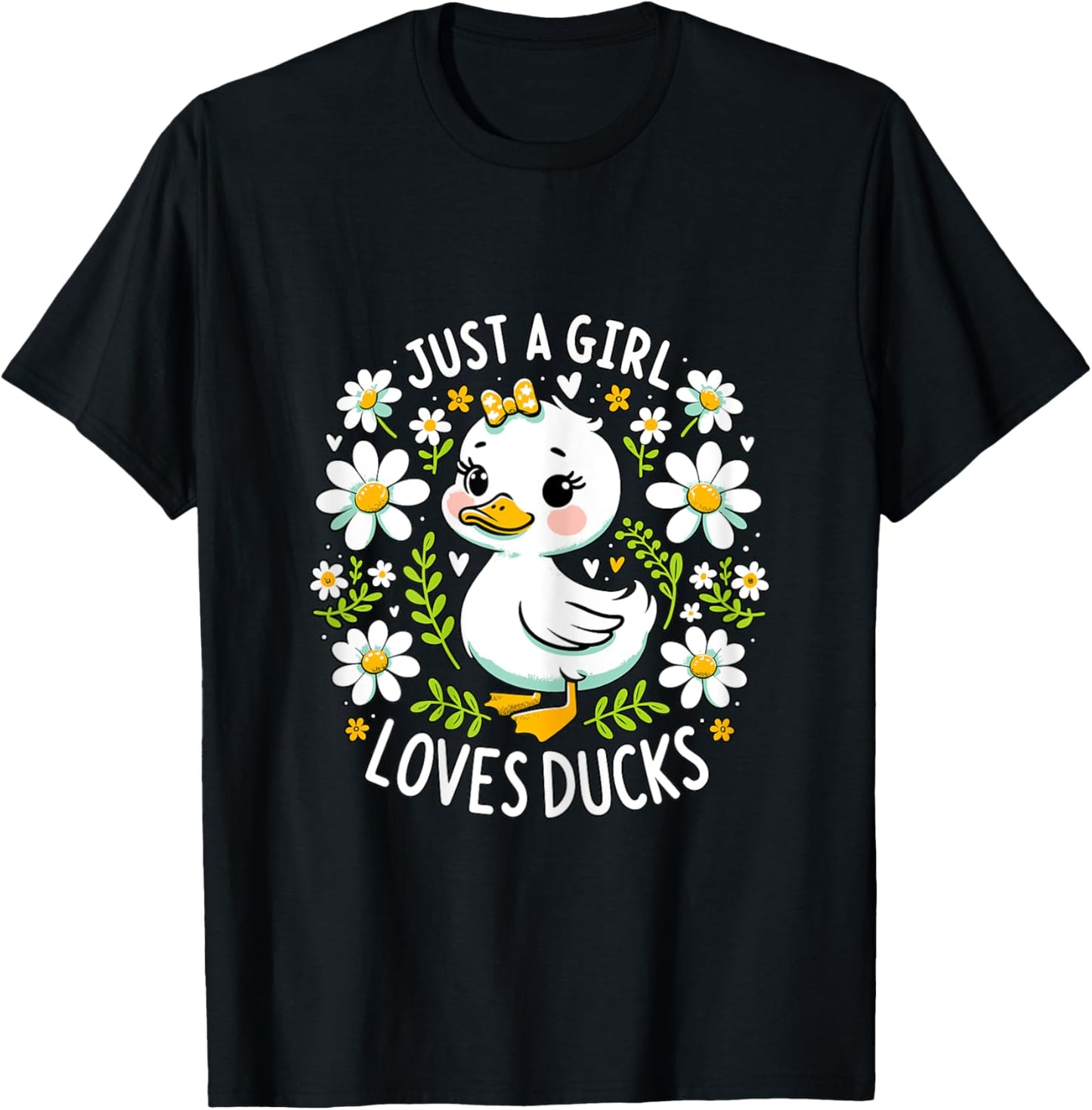 Just a Girl who loves Ducks T-Shirt - T-Shirt | Black