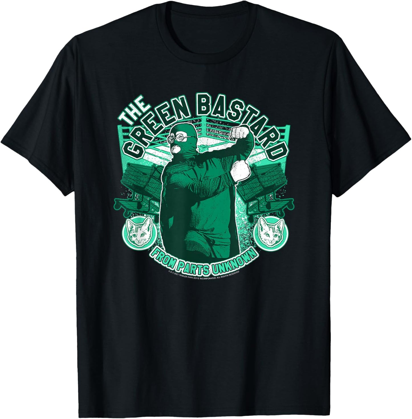 Ripple Junction x Trailer Park Boys The Green Wrestler , Black, S T-Shirt - T-Shirt | Black
