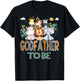 Soon To Be GodFather Jungle Animal Safari Gender Reveal T-Shirt - T-Shirt | Black