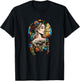Stained Glass Forest Woman - Tiffany Inspired T-Shirt - T-Shirt | Black