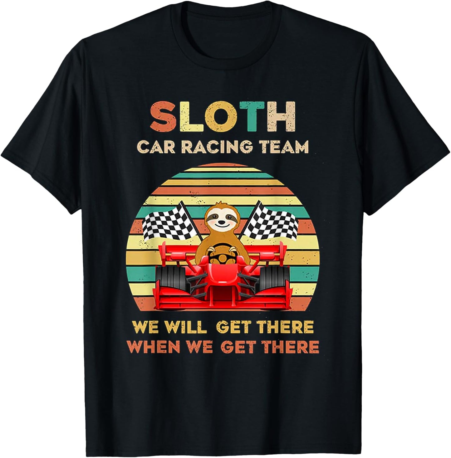 Sloth Racing Team T-Shirt - T-Shirt | Black