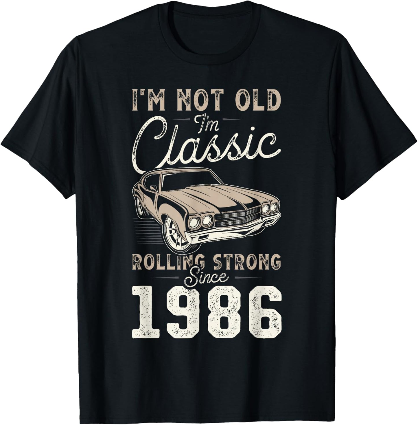 Voiture classique née en 1986 40e anniversaire T-Shirt - T-Shirt | Black