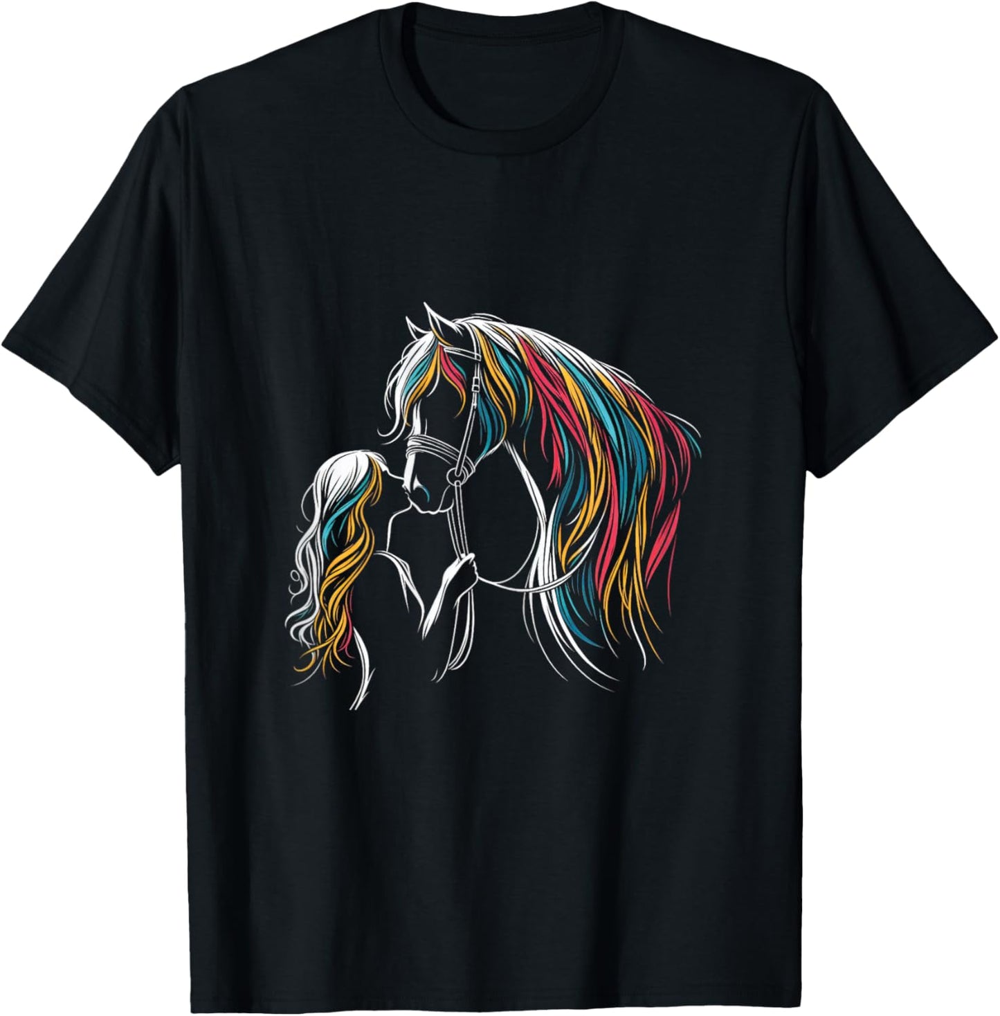 Girl Woman Riding Rider Squire Riding Gift , Black T-Shirt - T-Shirt | Black