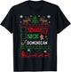 Funny Xmas Nice Naughty List Christmas Dominican Heritage T-Shirt - T-Shirt | Black