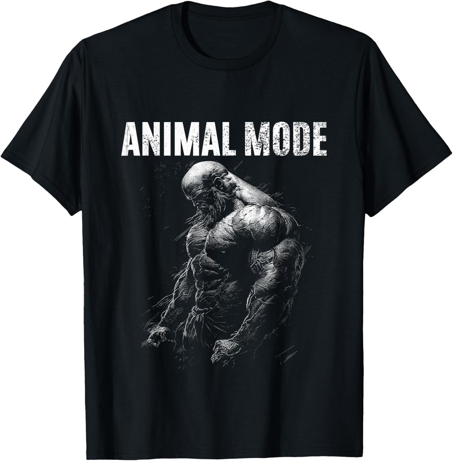 Bodybuilder Spruch Training Animal Mode T-Shirt - T-Shirt | Black