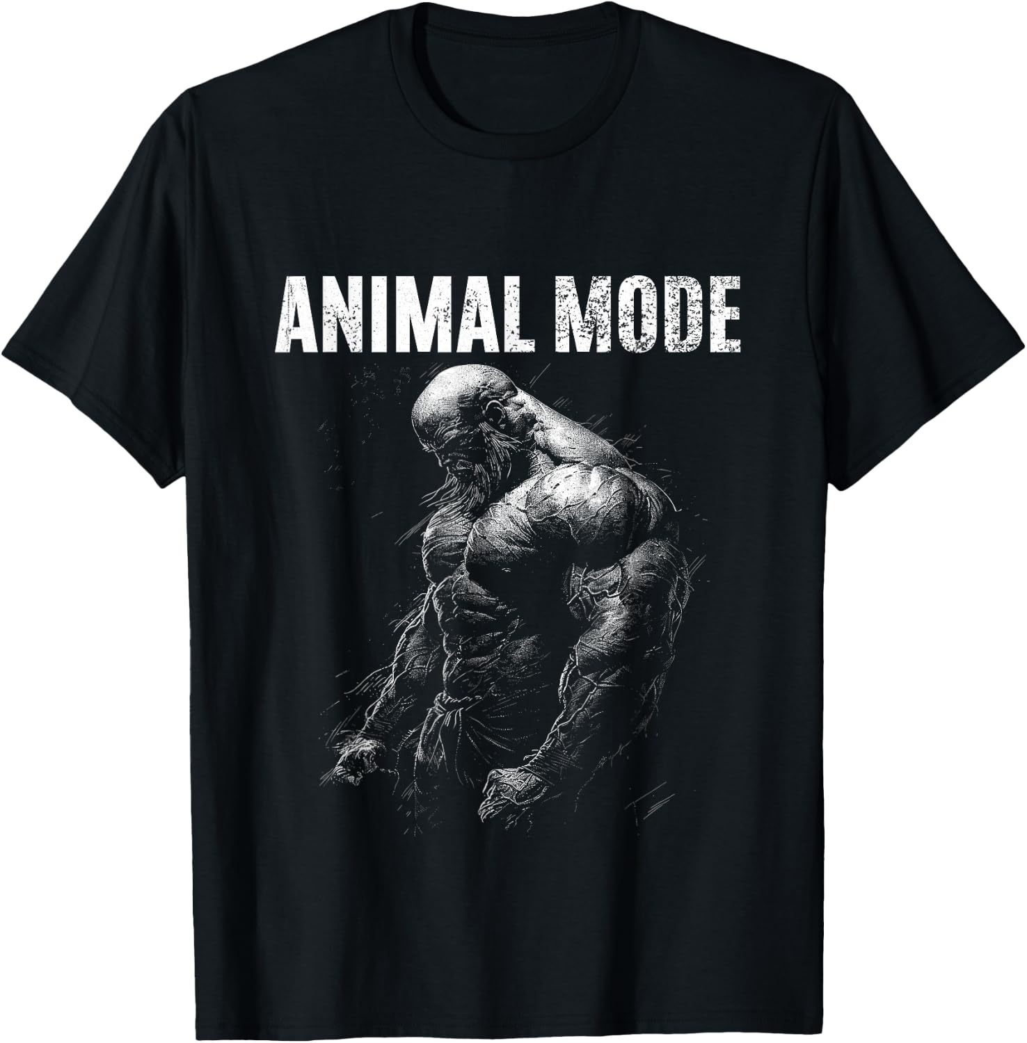 Bodybuilder Spruch Training Animal Mode T-Shirt - T-Shirt | Black
