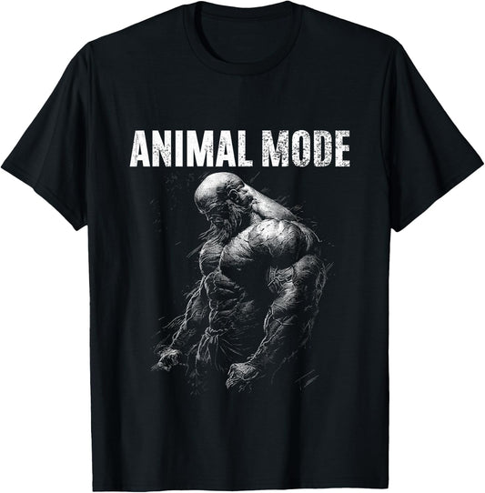 Bodybuilder Spruch Training Animal Mode T-Shirt - T-Shirt | Black