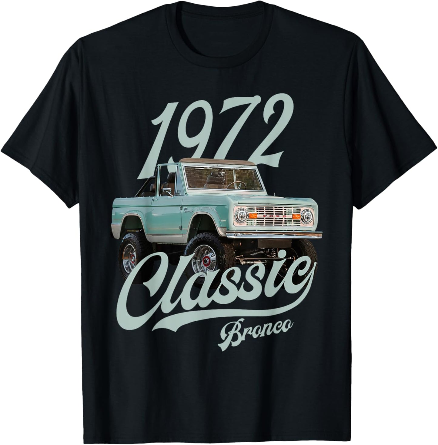 Classic bronco 1972 Blue White T-Shirt - T-Shirt | Black