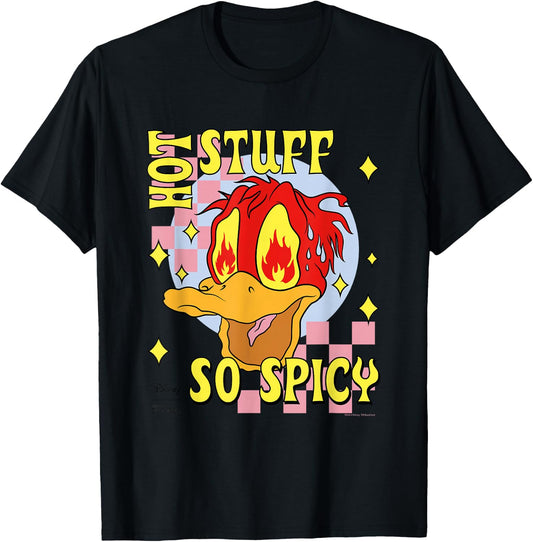 Disney Hot Ones Donald Duck Hot Stuff So Spicy Melting Face T-Shirt - T-Shirt | Black