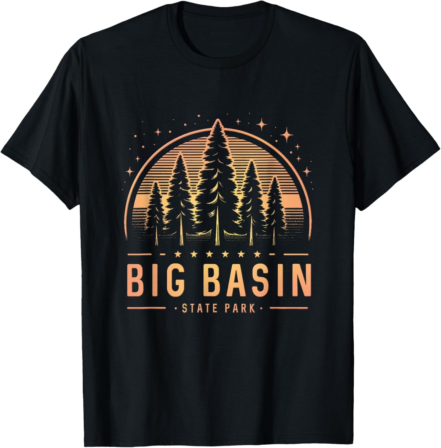 Big Basin Redwoods State Park California - Big Basin CA T-Shirt - T-Shirt | Black