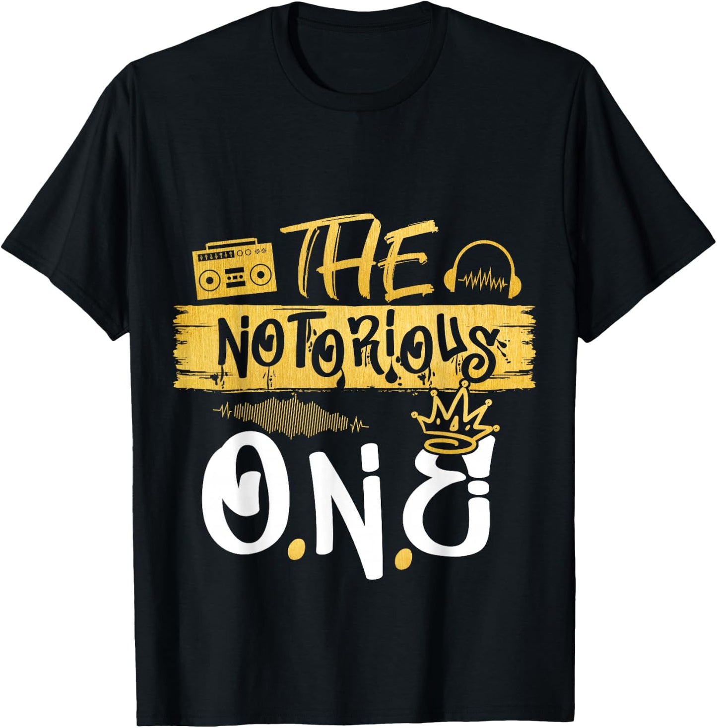 The Notorious One Old School Hip Hop 1st Birthday T-Shirt - T-Shirt | Black
