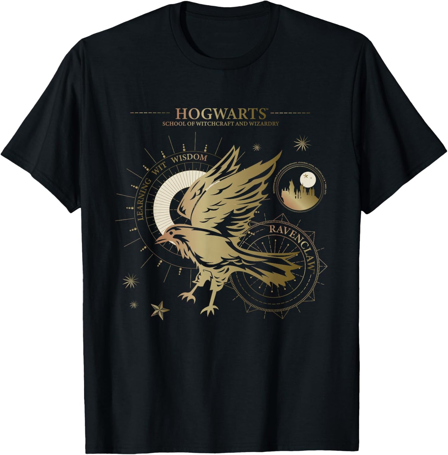 Harry Potter Learning, Wit, Wisdom, Ravenclaw T-Shirt - T-Shirt | Black