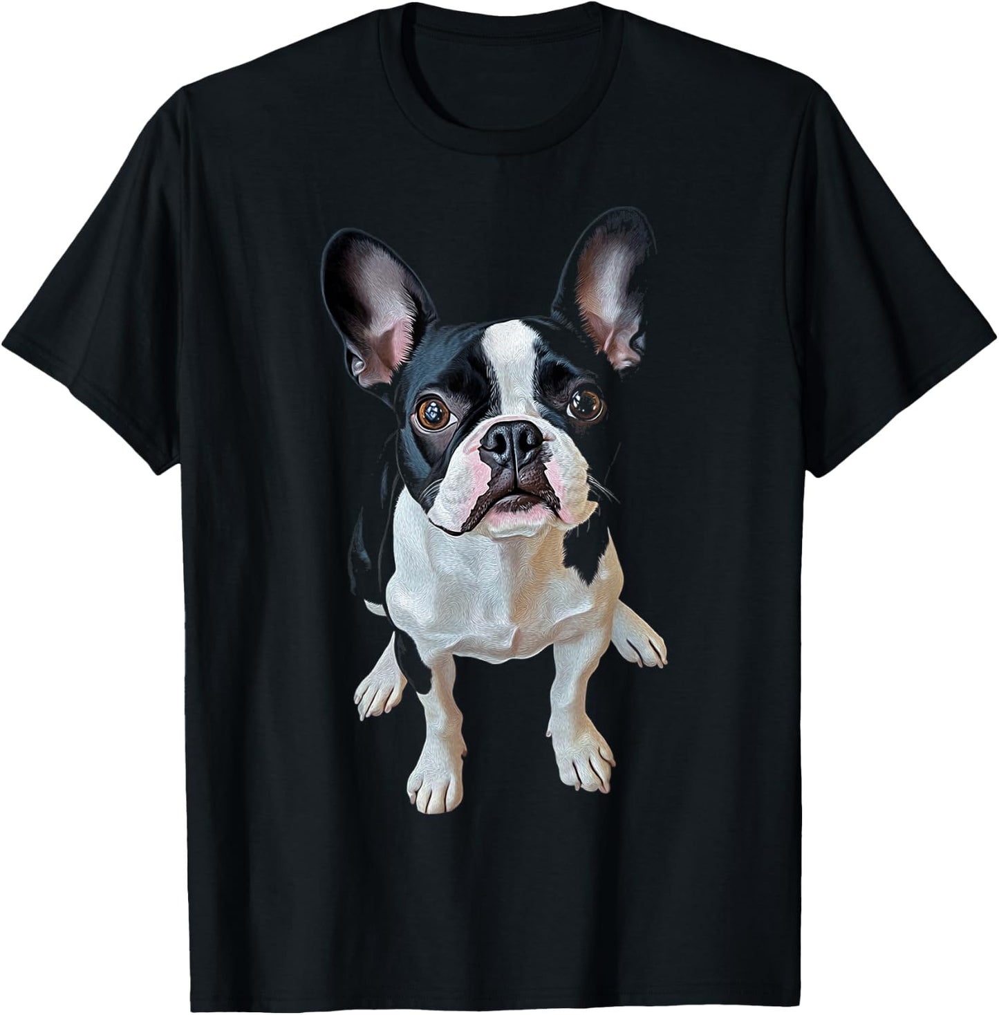 Boston Terrier Dog Motif Pet Art Boston Terrier Men Women Kids T-Shirt - T-Shirt | Black