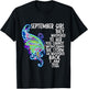 September Girl She Whispered Back I Am The Storm Butterfly T-Shirt - T-Shirt | Black