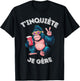 Gorilla Humour Beer Aperitif T'inquiète Je Gère Accessory, Black, S T-Shirt - T-Shirt | Black