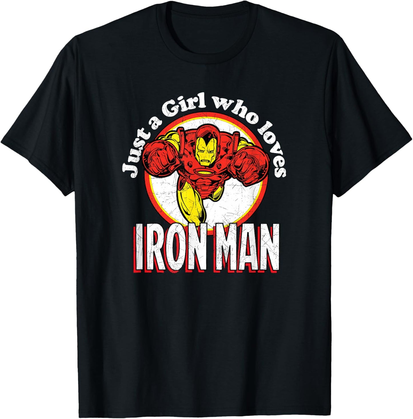 Marvel Avengers Comic Just A Girl Who Loves Iron Man T-Shirt - T-Shirt | Black