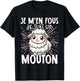 Je M'en Fous Je Suis Un Mouton Mouton Mignon , Black, S T-Shirt - T-Shirt | Black