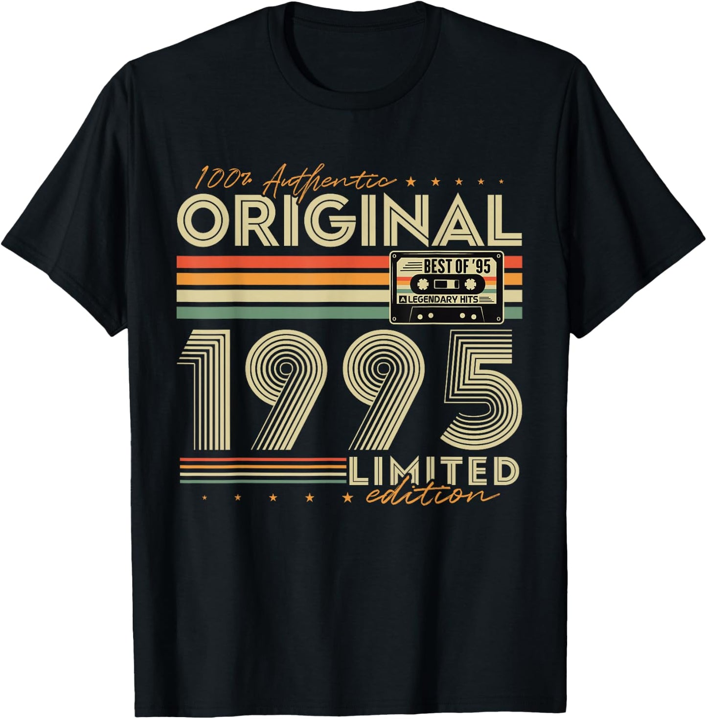 Original 1995 Vintage Gift 30th Birthday Man Woman , Black, S T-Shirt - T-Shirt | Black