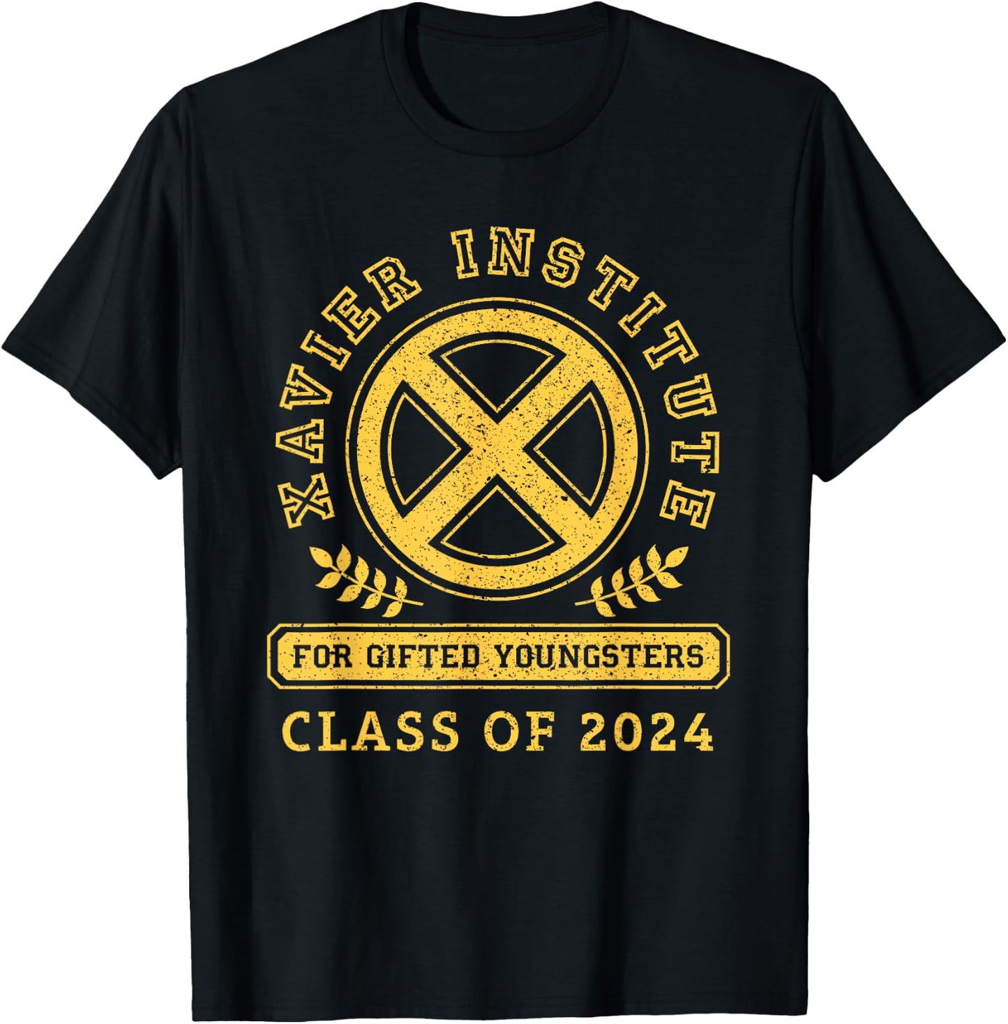 Marvel X-Men Xavier Institute Class of 2024 Grad Graduation , Black, S T-Shirt - T-Shirt | Black