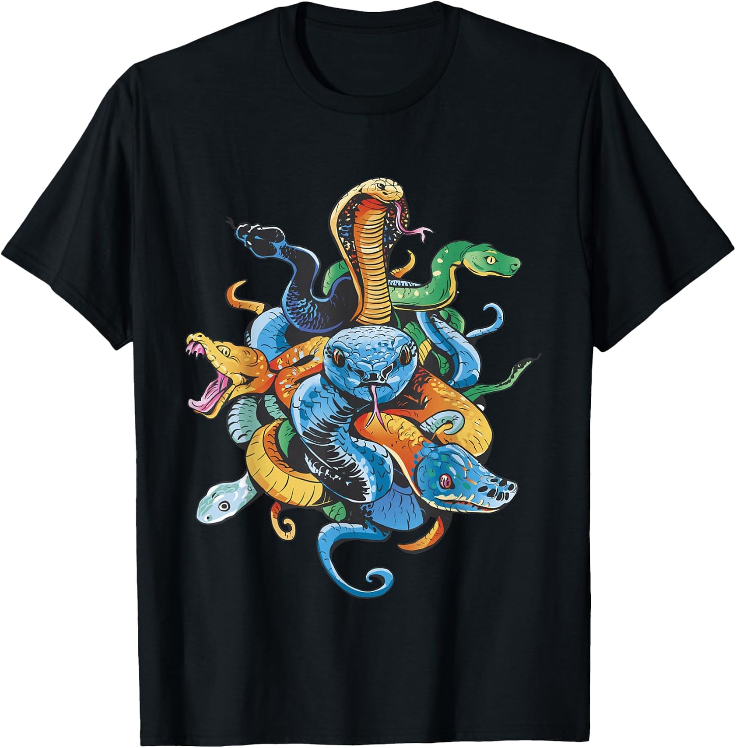 Snake Animal Motif Reptiles Animal Snake T-Shirt - T-Shirt | Black