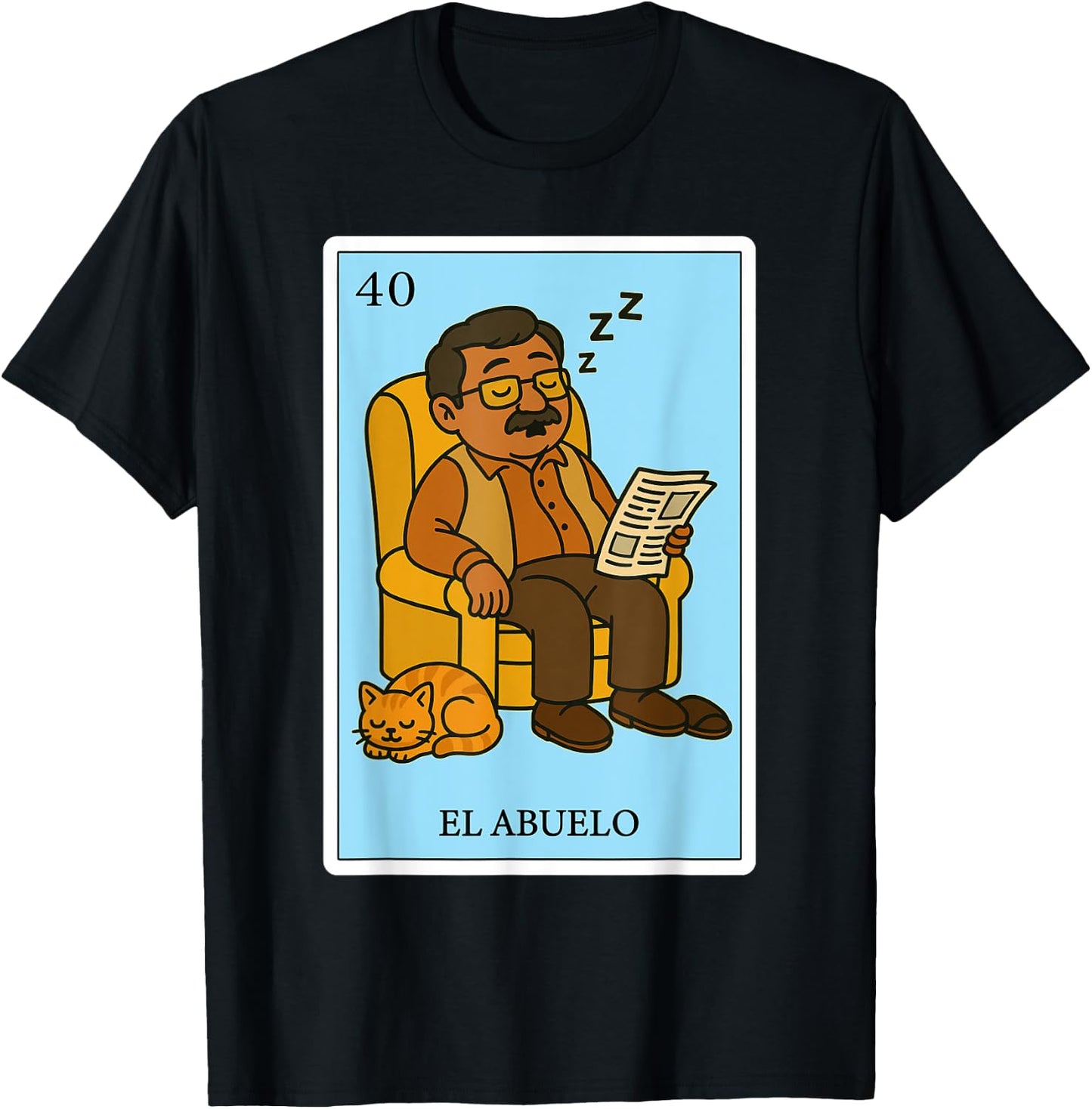 El Abuelo Dormilón | Spanish-Mexican Bingo Gifts for Abuela T-Shirt - T-Shirt | Black
